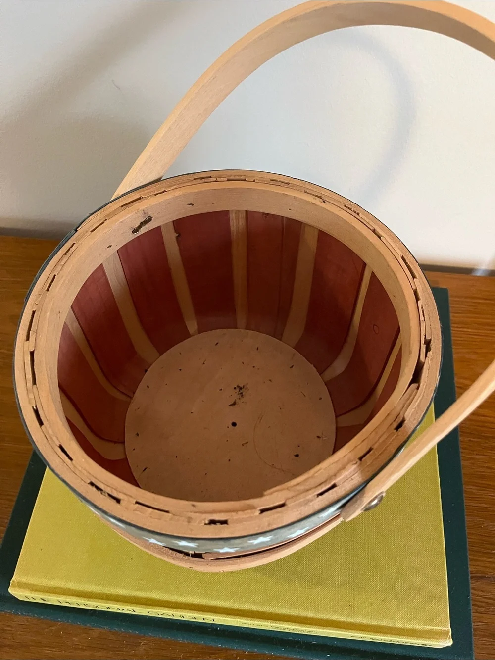 American Flag Wicker Basket with Handle